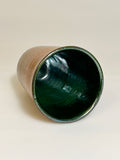 Copper and Green ceramic beaker