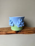 Blue and Green drippy pot