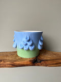 Blue and Green drippy pot