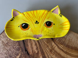 Orange Kitty Glasses Tray/ trinket dish