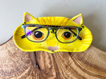 Orange Kitty Glasses Tray/ trinket dish