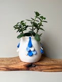 Blue and White drippy pot