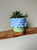 Blue and Green drippy pot