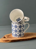Blue Tile Fine Bone China Mug