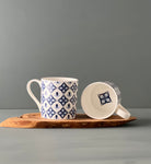 Blue Tile Fine Bone China Mug