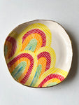 Retro Rainbow and Gold Dish