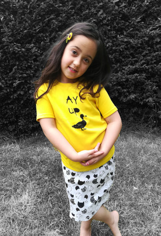 Ay up duck Kids T-shirt
