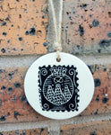 Ceramic Black  Stoke Stamp Decoration