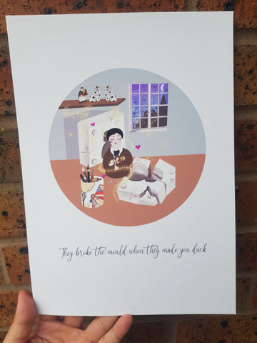 Breaking the mould Clarice art print