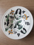 Ceramic bopo Trinket Dish 12.5 Green & Gold