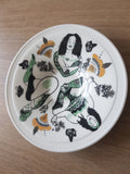 Ceramic bopo Trinket Dish 12.5 Green & Gold