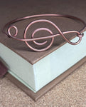 Copper Bangle  - Clef design