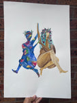 Original Painting - Mother Earth and Sister Space