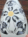 Purple Zen Flower  Teardrop Vase