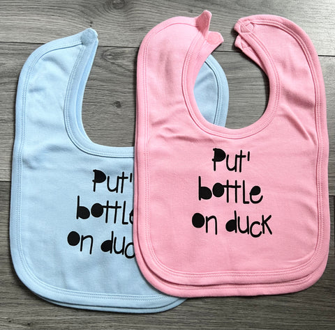 Put bottle on duck Baby Bib
