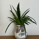 Dove grey and green Pitfire vase