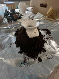 Coffee Pitfire bud vase