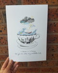 Storm in a teacup ‘umbrella’ print