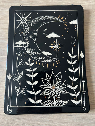 Ceramic Moon Tarot card