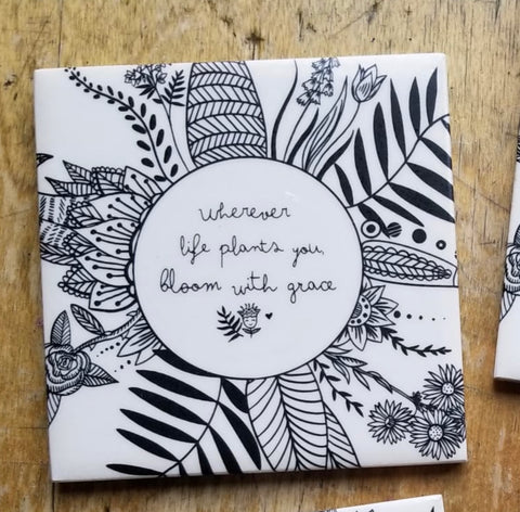 Ceramic Coaster - Bloom