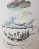Storm in a teacup ‘umbrella’ print