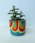 Retro upside down rainbow pot