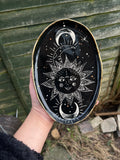 Sun and Moon Oval Dish